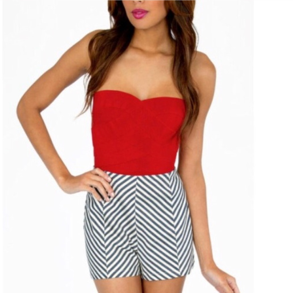 Red bandage crop top small